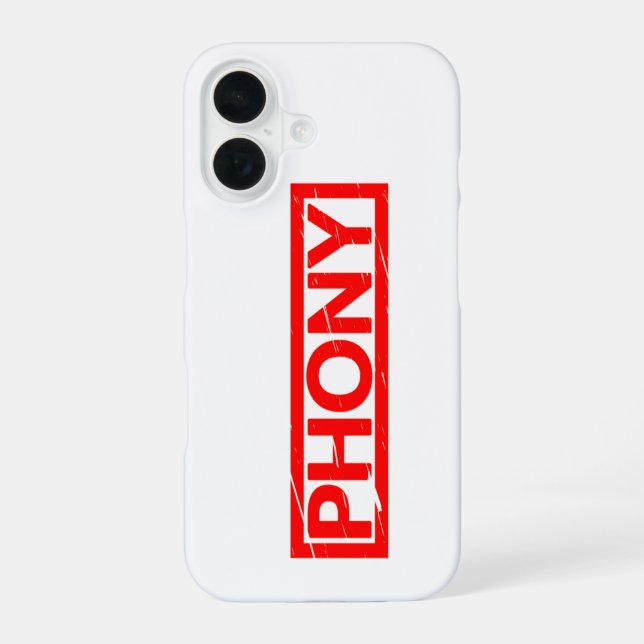 Phony Stamp iPhone 16 Case (Back)