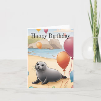 Phoque de la Bliss d'Anniversaire : Carte d'Annive
