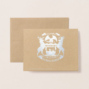 Phoque et carte de l'État du Michigan non salés