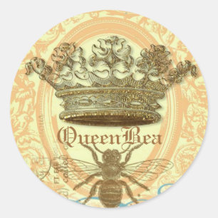 Phoques ou autocollants ronds Queen Bee