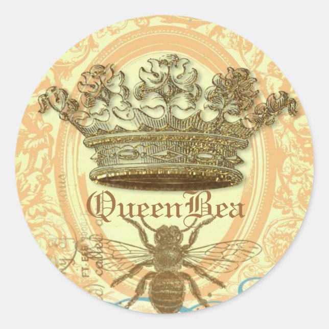 Phoques ou autocollants ronds Queen Bee (Devant)