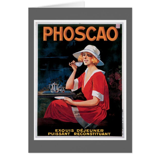 Phoscao Vintage Chocolate Drink Ad Art (Front)