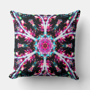 Phosphorescence Stellar Kaleid Throw Pillow