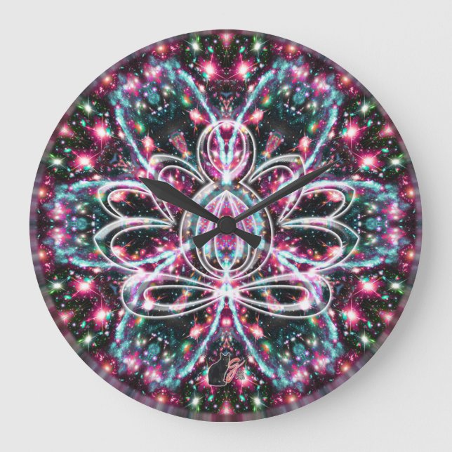 Phosphorescence Zen Lotus Clock (Front)