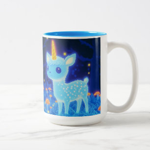 Phosphorescent Fawnicorn Two-Tone Coffee Mug