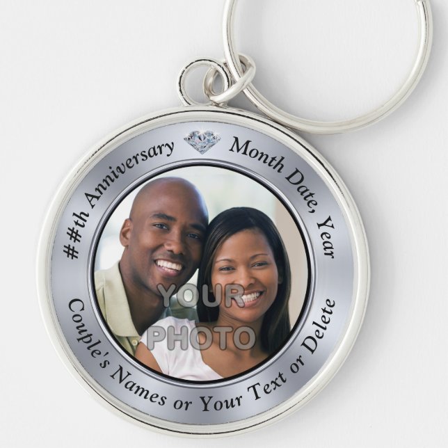 PHOTO 10 Year Anniversary Ideas for Husband Keychain (Front)