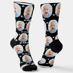 Photo #1 Grandpa Baby or Child Father's Day Black Socks