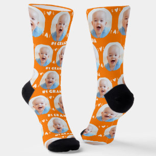 Photo #1 Grandpa Orange Baby Child Father's Day Socks