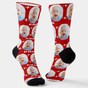 Photo #1 Grandpa Red Baby Child Father's Day Socks