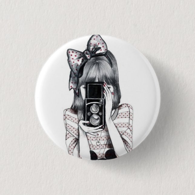 photo 1 inch round button (Front)