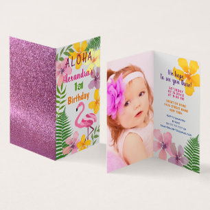 Photo 1er anniversaire Luau Invitation