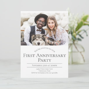 Photo 1st Wedding Anniversary Invitation