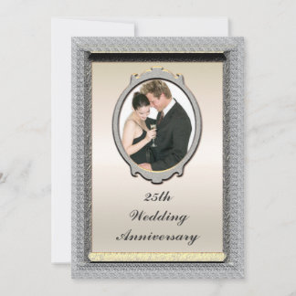 Photo 25th Wedding Anniversary Party Invitation