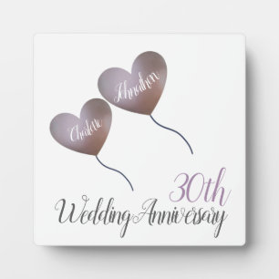 Photo 30e anniversaire de mariage perle cadeau Plaque