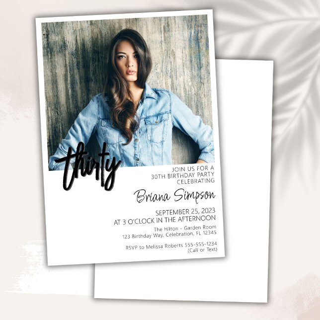 Photo 30th Birthday Invitation (Creator Uploaded)