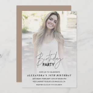 Photo 38e anniversaire invitation Anniversaire