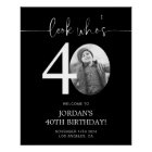 Photo 40th Birthday Welcome Sign | Look Who's 40