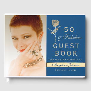 Photo 50 and Fabulous Birthday Guest Book