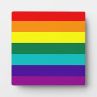 7 bandes Arc-en-ciel Plaque Gay pride