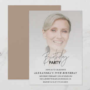 Photo 99th birthday invitation Birthday Party