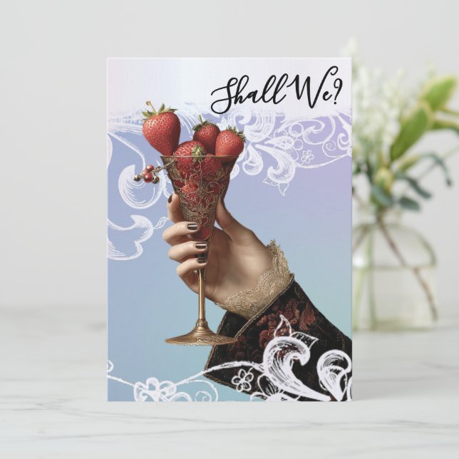 *~* PHOTO A101 Ornate Cocktail 1 BACHELORETTE  Invitation (Standing Front)