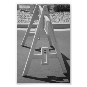 Photo A5 4x6 noir et blanc de lettre d'alphabet