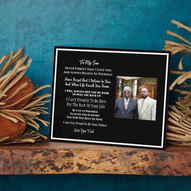 Photo À la plaque de mon fils (Côté)