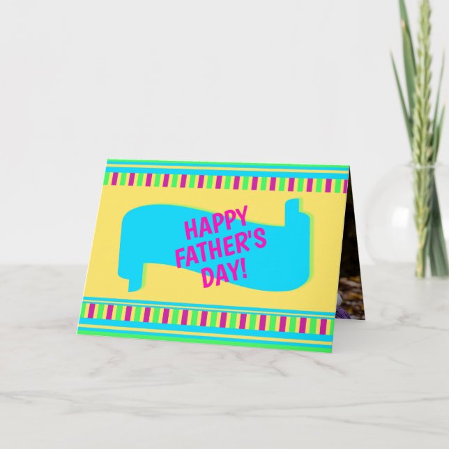Photo à l'intérieur d'une carte de Fête des pères  (Devant)