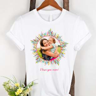 Photo Abstract and Colourful Art Custom Text Light T-Shirt