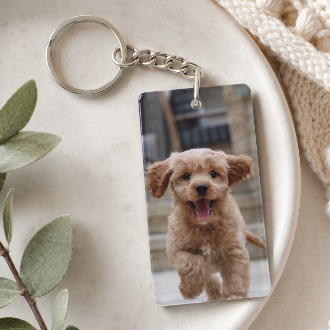 Photo Acrylic Keychain | Custom Pet Keepsake Gift (Custom pet photo acrylic keychain gift that turns your favorite dog or cat picture into a keepsake.)