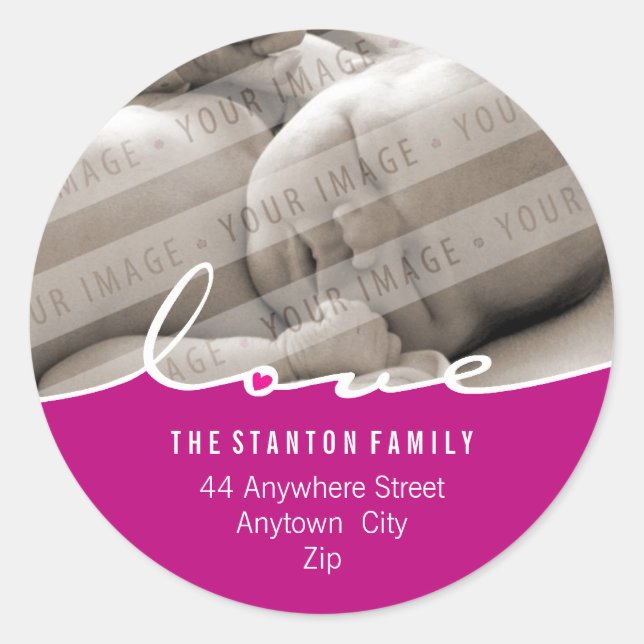 PHOTO ADDRESS STICKER :: love divide 4 (Front)