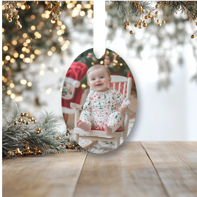 Photo adorable pour bébé | Premier Noël du bébé (Créateur téléchargé)