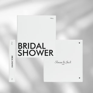 Photo Album Binder   Bridal Shower   Black / White