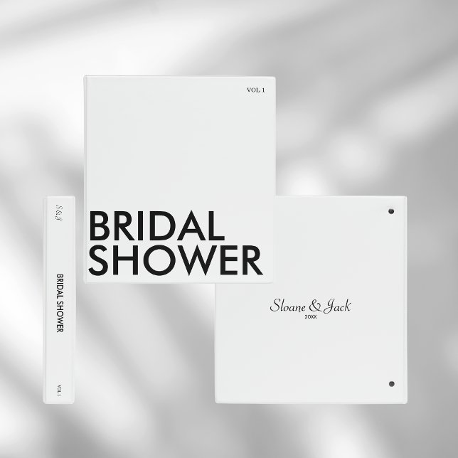 Photo Album Binder | Bridal Shower | Black / White (Creator Uploaded)