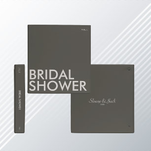 Photo Album Binder Bridal Shower Dark Neutral