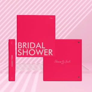 Photo Album Binder   Bridal Shower   Dark Pink