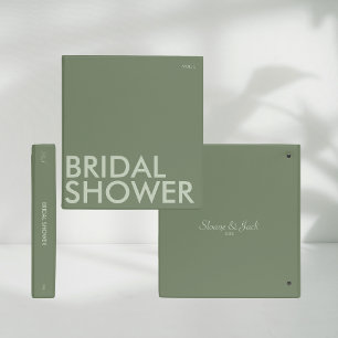 Photo Album Binder   Bridal Shower   Dark Sage
