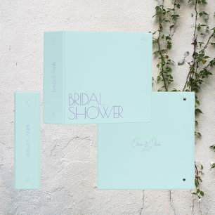 Photo Album Binder Bridal Shower Sky Blue