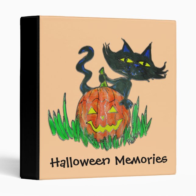Photo Album Binder - Halloween Kitty (Front/Spine)
