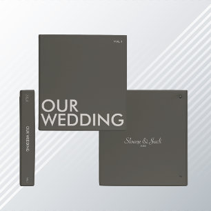 Photo Album Binder   Our Wedding   Dark Neutral