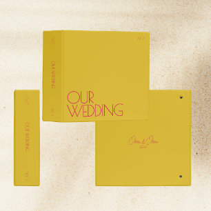 Photo Album Binder   Our Wedding   Lemon Yellow