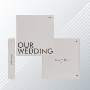 Photo Album Binder   Our Wedding   Light Neutral