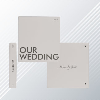 Photo Album Binder | Our Wedding | Light Neutral