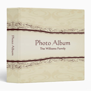 Photo Album Elegant Scroll Pattern Binder