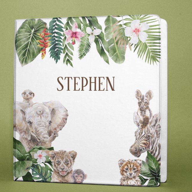 Photo Album Tropical Baby Jungle Animals Safari  Binder (Creator Uploaded)
