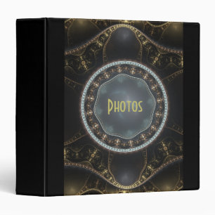 Photo Album with Metallic Steampunk Fractal Cover Binder