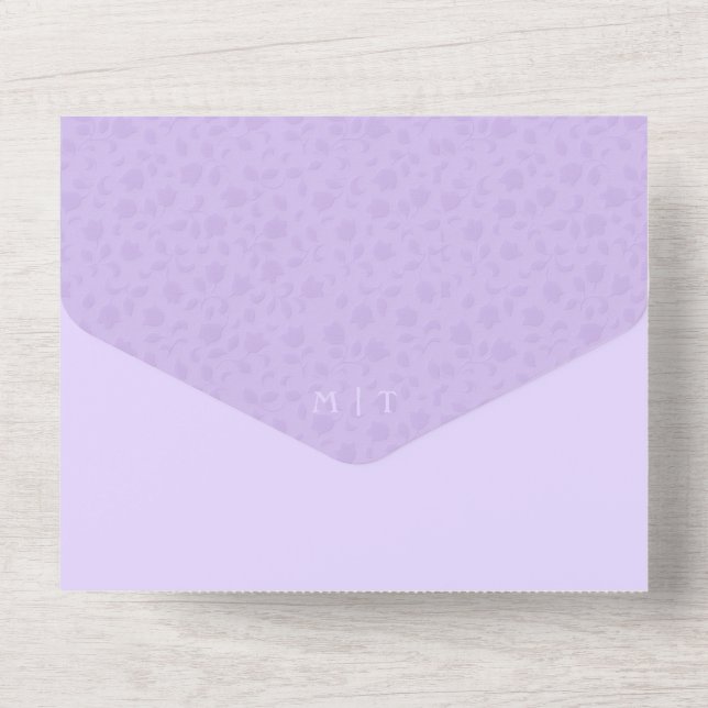 Photo All in One Wedding Invitation avec QR Code (Verso)
