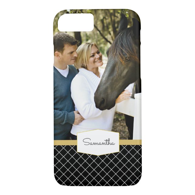 Photo and Black Accents Personalized Case-Mate iPhone Case (Back)