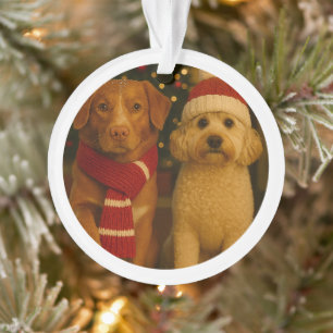 Photo and Custom Text Personalized Ornament