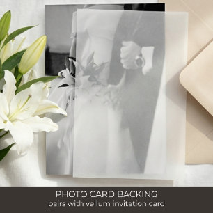 Photo and Details Card for Vellum Invitation